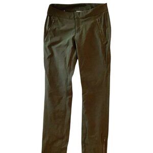 Athleta Low Rise Ankle Zip Stretch Pants Green Size 4